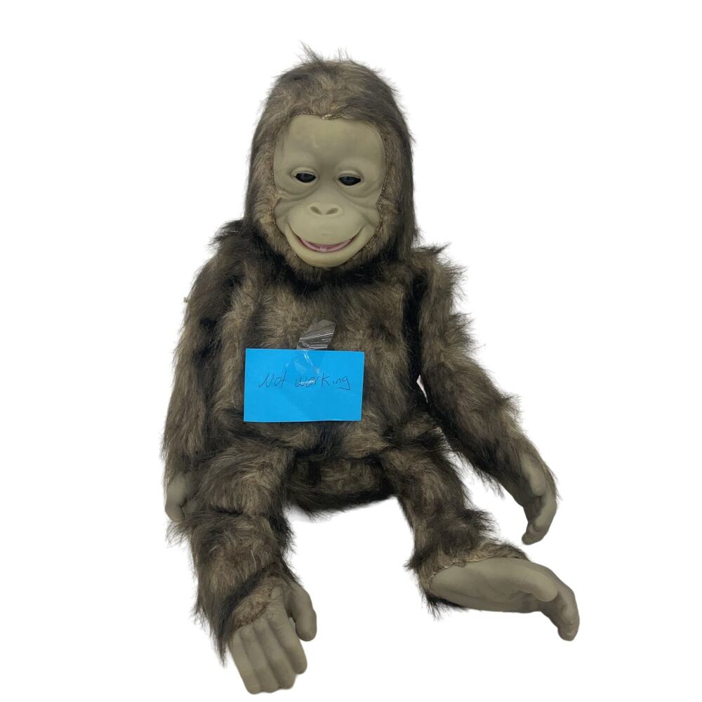 Senario Brown Monkey Interactive Plush Stuffed Animal Toy - Preowned UNTESTED